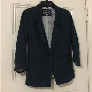 Navy Linen Blazer